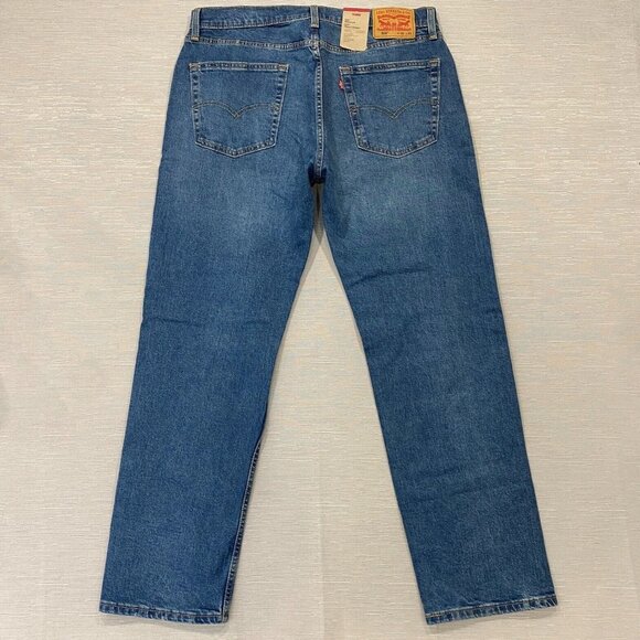 Levis 505 Jeans Mens 36 x 32 Straight Leg Regular Fit Medium Wash Denim - Picture 1 of 13
